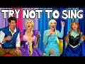 TRY NOT TO SING ALONG TANGLED VS FROZEN MOVIE SONGS. (Totally TV)