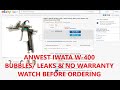 ANEST IWATA W 400 132G 1 3mm Gravity Spray Gun Bubbling From Cap NO WARRANTY REVIEW BEFORE BUYING ANEST IWATA W 400 132G 1 3mm Gravity Spray Gun Bubbling From Cap NO WARRANTY REVIEW BEFORE BUYING