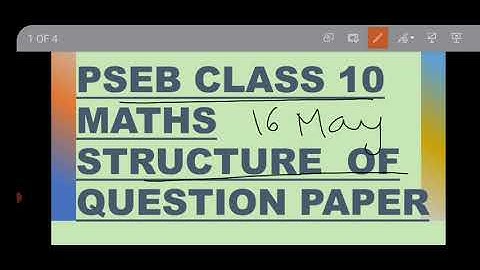 Pseb Class 10th Term 2 MATHS PAPER || Structure of question paper || Maths||