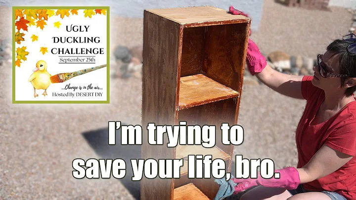 From Sticky Shelf to Badass Bench | Ugly Duckling Challenge | FAUX WALNUT *gorgeous results*