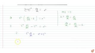Solution Of X Y 2 Dy Dx A 2 A Being A Constant Is Youtube Solution Of X Y 2 Dy Dx A 2 A Being A Constant Is Youtube