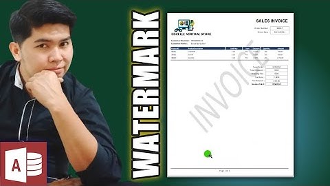 How to Insert WATERMARK in Ms Access Reports using Ms Word.