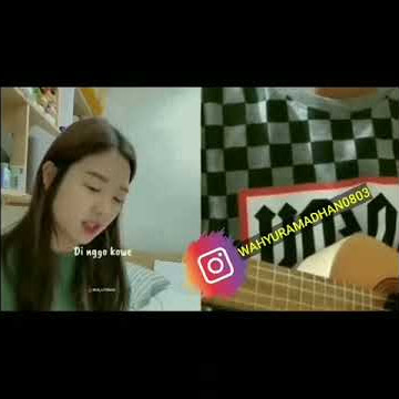 cewe cina nyayi lagu jawa_ layang donga restu _merdu banget di iringi ukulele☺☺