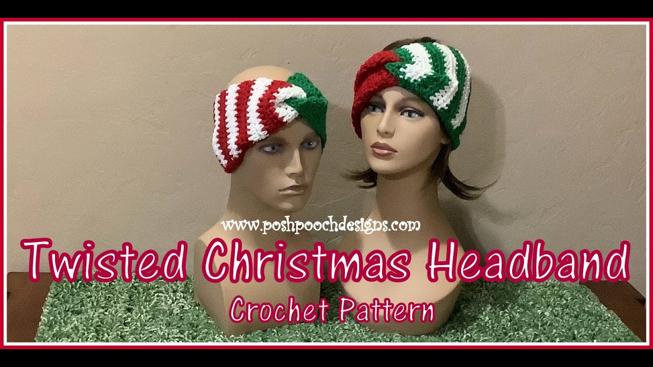 Learn To Crochet The Twisted Christmas Headband Crochet Pattern #crochet #crochetvideos