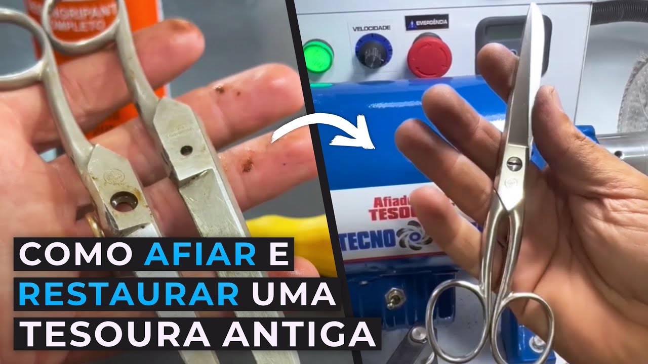 COMO AFIAR E RESTAURAR UMA TESOURA ANTIGA ✂️