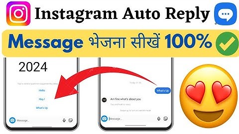 How To Send Automatic Messages On Instagram 2024 | Instagram Par Auto Reply Kaise On Kare