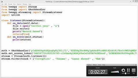 How To Extract Tweets From Twitter Using Python and Load Into File In Urdu/Hindi Part 6