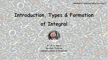 B.TECH | FORMATION OF INTEGRAL | MULTIVARIABLE CALCULUS-I | Dr. S. P. Gupta | ENGG. MATH-I