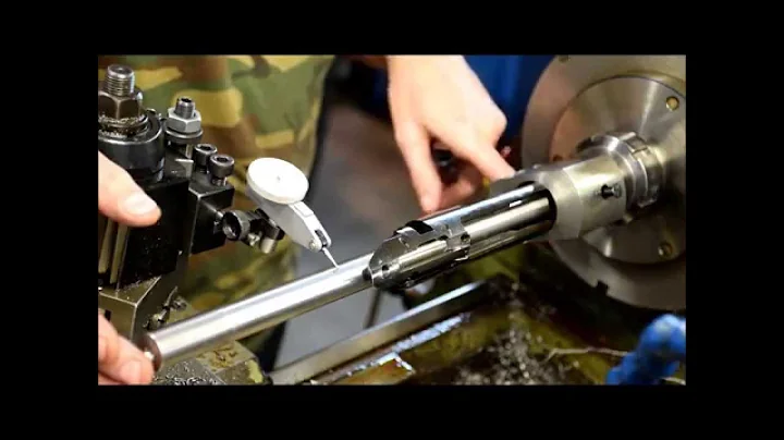Gunsmith Rod Henrickson Checking Runout in Receive...