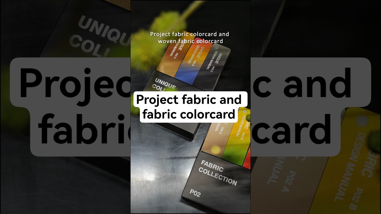 One-step color card, two options available: organic woven fabric and project fabric.