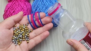 🥰👌BUNU GÖRMELİSİNİZ AŞIRI TATLI OLDULAR PLASTİK HALKA VE BONCUKLARLA HARİKA BİR FİKİR.