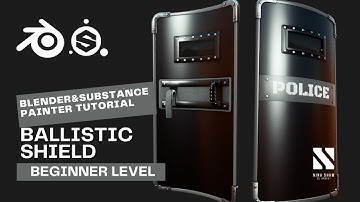 Game Asset Ballistic Shield | Blender/SubstancePainter