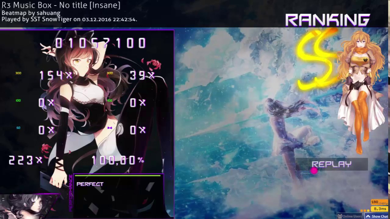Osu! R3 Music Box - No title [Insane] 100% SS - YouTube