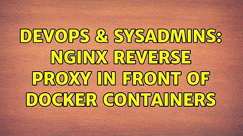 DevOps & SysAdmins: NGINX reverse proxy in front of docker containers