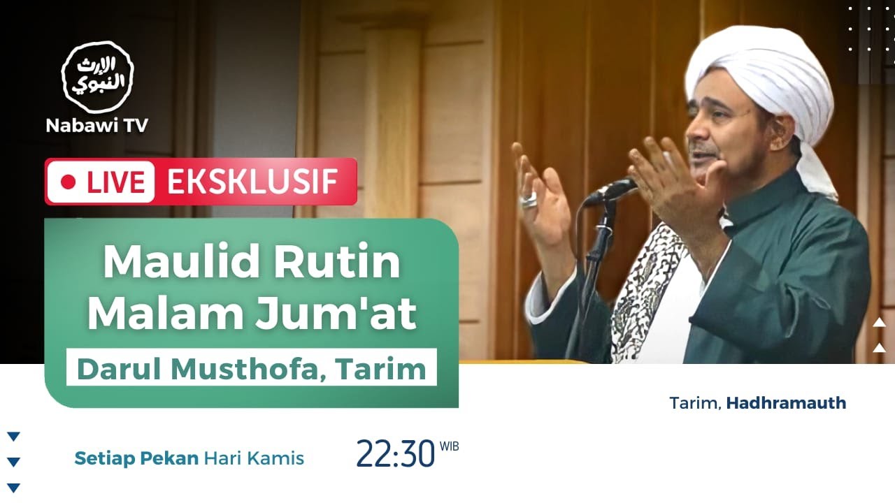 🔴LIVE Maulid Rutin Darul Musthofa, Tarim bersama al-Habib Umar bin Hafidz | Nabawi TV