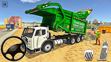 Collecting Trash through Garbage Truck - Dump Truck Driver Simulator 2020 - Android Gameplay
