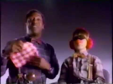 vintage helmet Jell-O pudding ad w/Bill Cosby, 1985
