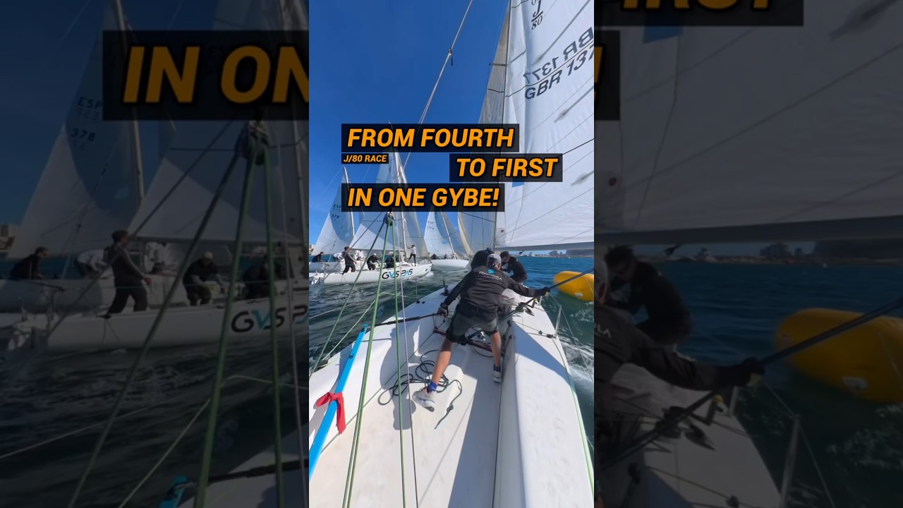 Sailing Overtake: 4th to 1st in one move! J/80 Racing Team Peninsula Perfect Race Mark Move