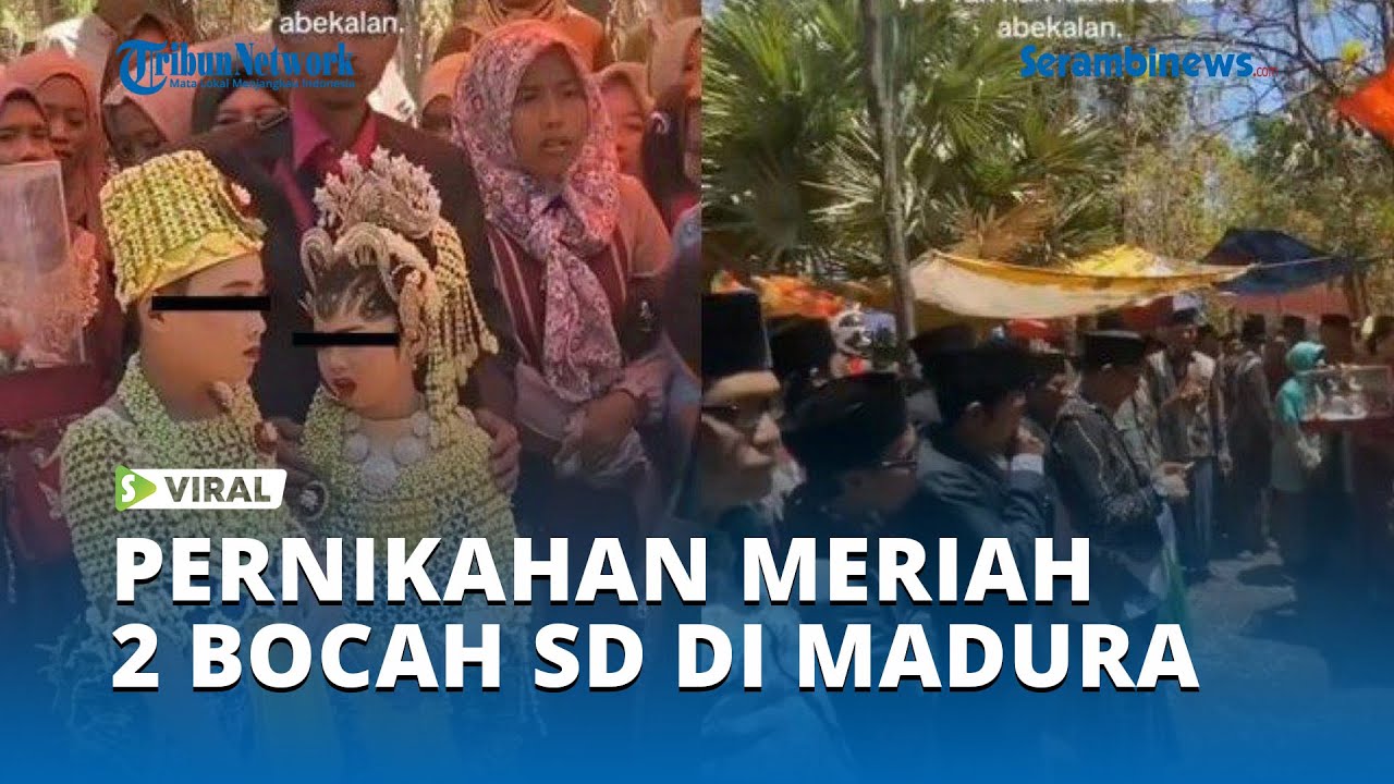 VIDEO Viral Pernikahan Meriah Dua Bocah SD di Madura - Serambinews.com