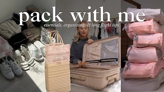 PACK WITH ME ✈ my travel essentials, long flight tips, & packing process
