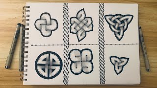 How to Draw 6 Types of Freehand Celtic Knots | Beginner Friendly | Revive with Art