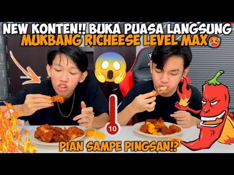 BUKA PUASA LANGSUNG MUKBANG RICHEESE LEVEL MAX PEDES BANGET GILAAA!!