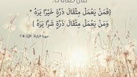 26 - معنى (مِثْقَالَ ذَرَّةٍ) في سورة "الزلزلة"
