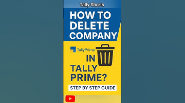 How to delete company in tally prime| Tally me company kaise delete kare #tally #tallyprime #shorts