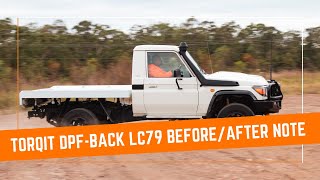 Torqit DPF-Back LC79 Single Cab 3.5 Exhaust Comparison