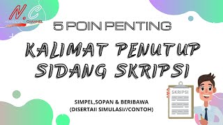 KALIMAT PENUTUP SIDANG SKRIPSI YANG BENAR