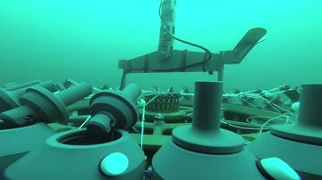 Underwater view of a CTD cast