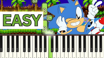 EASY Sonic the Hedgehog - Green Hill Zone Piano tutorial