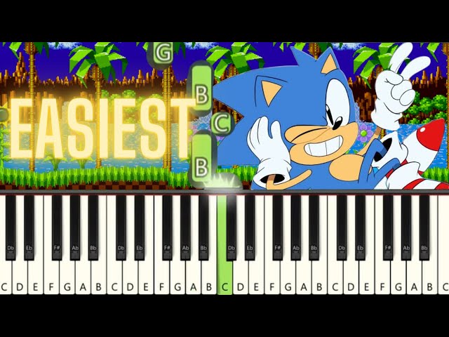 Green Hill Zone - Sonic - Piano Tutorial - Synthesia 