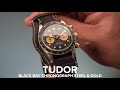 The old school machismo of the Tudor Black Bay Chronograph in steel and gold