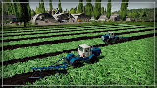 Farming Simulator 19 (CoursePlay+AutoDrive) Вспашка поля несколькими тракторами.