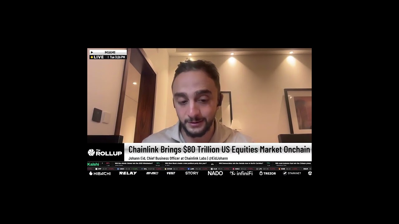 How Chainlink Is Bringing the ~$80T U.S. Equities Market Onchain | Johann  Eid on The Rollup - YouTube
