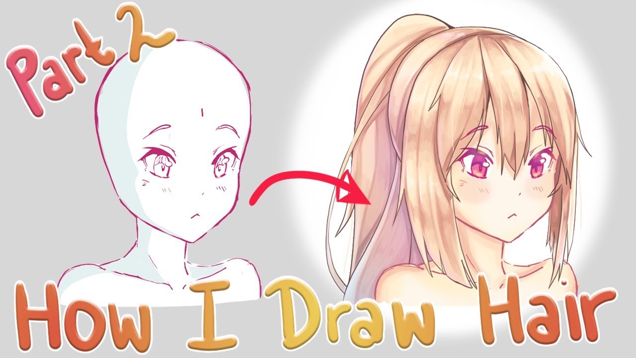 How to Draw Anime Hair | [Part 2] Rendering + Color Selection - YouTube