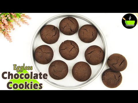 Eggless Chocolate Cookies | Chocolate Biscuits In Kadai | No Oven Cookie Recipes | No-Oven Cookies | She Cooks