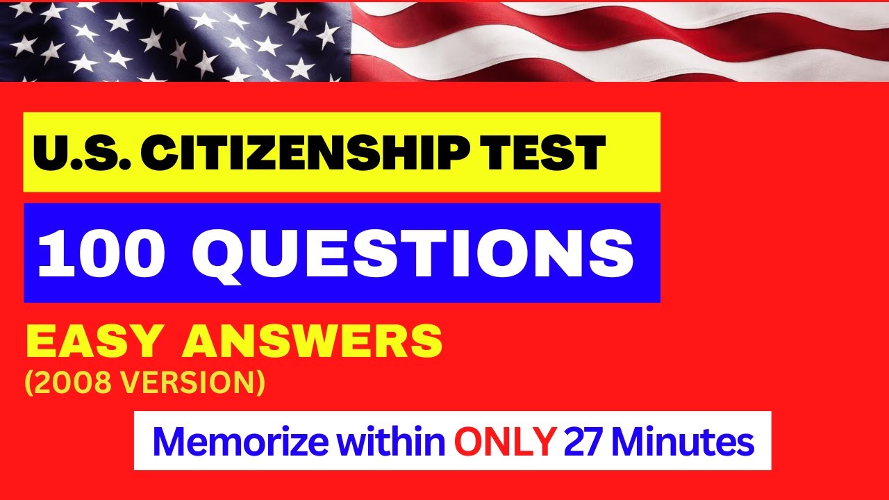 2022 USCIS Official 100 Civics Test Questions & Answers | US Citizenship (Random Questions)