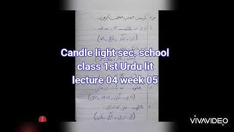 Class 1 Urdu lit lecture#4 week#5