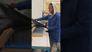 African synthetic wig making, pre-processing: color mixing. Wig making skills. Handmade. (382）