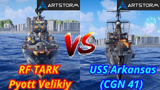 Modern Warships| RF TARK Pyotr Velikiy vs USS Arkansas (CGN 41), tuần dương hạm nào mạnh hơn?