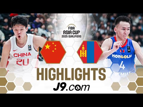 China 🇨🇳 take care of business against Mongolia | J9 Highlights | FIBA Asia Cup 2025 Qualifiers