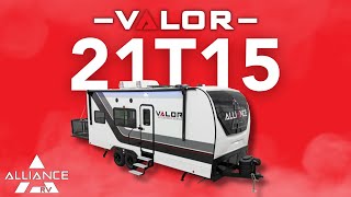 Explore the Compact Yet Spacious Valor 21T15! Under 28ft & 7,000lbs with a 15Foot Garage!