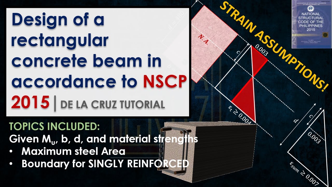 RCD Design of rectangular concrete beam using NSCP 2015 PART 1 DE