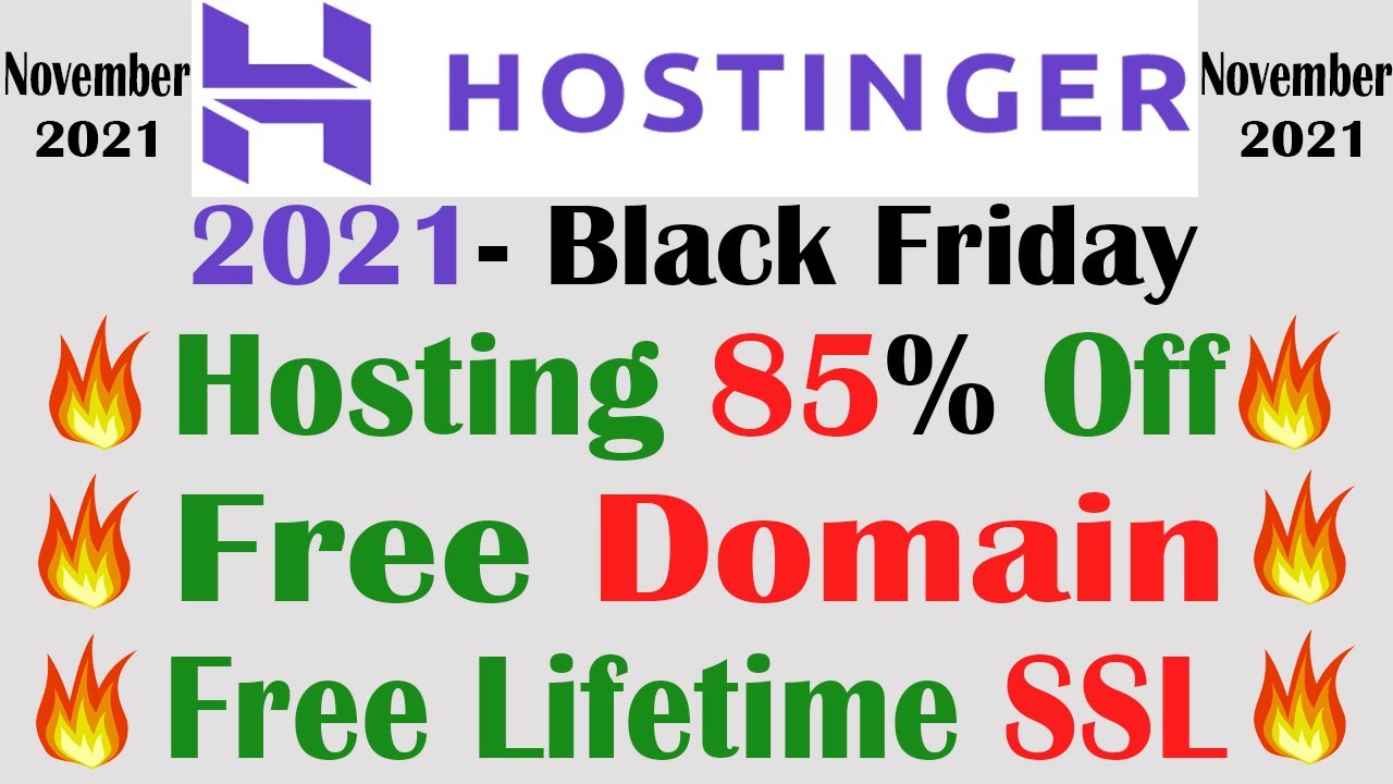 Hostinger Black Friday Deals Coupon Code 2021 Up to 85 Off on Premium
