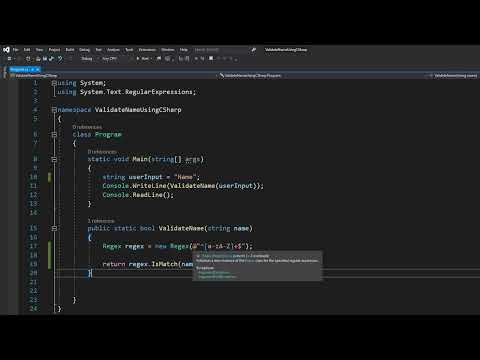 How to Validate a Name Using C# (Simple)