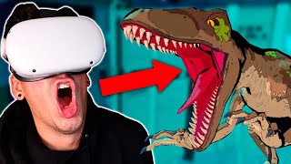 I GOT EATEN BY A DINOSAUR IN VR?! (Jurassic World Aftermath)