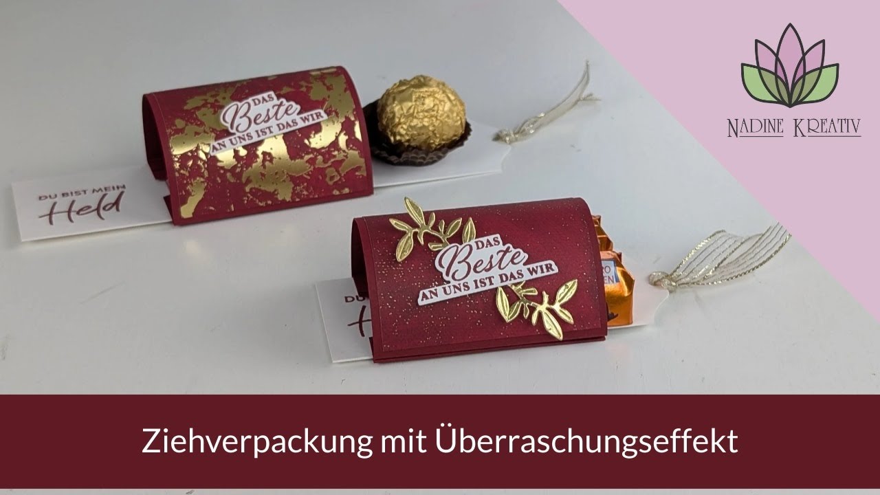 Bastelanleitung Ziehverpackung mit Überraschungseffekt - Stampin' Up! Verpackung basteln