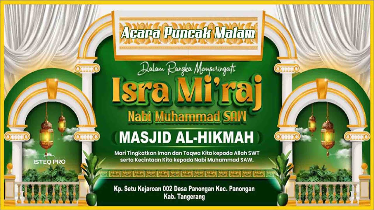 🎥 🔴[LIVE MALAM] ISRA MI'RAJ NABI MUHAMMAD SAW MASJID AL-HIKMAH | Sabtu, 17 Januari 2026